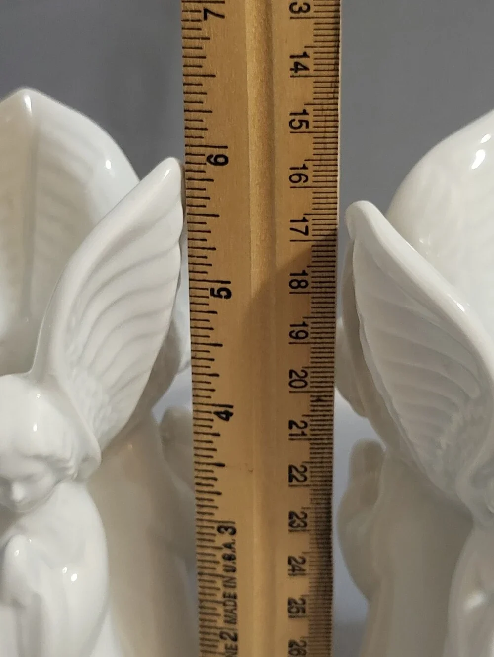 Vintage Pair Fitz and Floyd Praying Angels Candleholders with Candles Box Japan